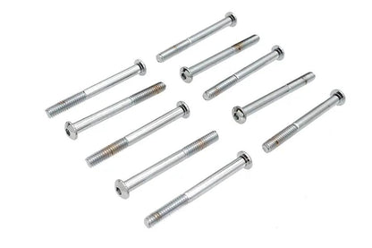 V-Twin Allen Button Head Screws Chrome Finish 1/4 inch x 2-5/8 inch, Coarse Threads by V-Twin
