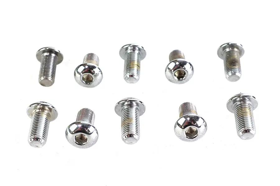 Colony BHC-819 Allen Button Head Screws, Chrome Finish, 3/8 inch x 3/4 inch, Fine Threads by Colony