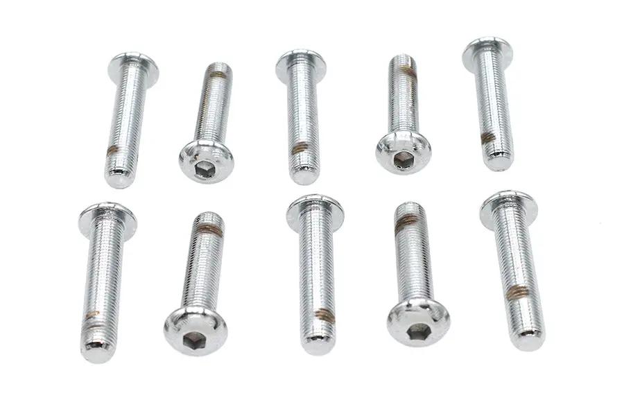 Colony BHC-823 Allen Button Head Screws, 3/8 inch x 1-3/4 inch, Chrome Finish, Fine Threads by Colony