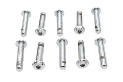 Colony BHC-823 Allen Button Head Screws, 3/8 inch x 1-3/4 inch, Chrome Finish, Fine Threads by Colony