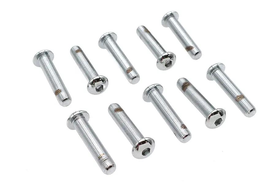 Colony BHC-823 Allen Button Head Screws, 3/8 inch x 1-3/4 inch, Chrome Finish, Fine Threads by Colony