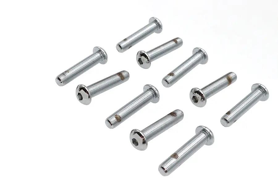 Colony BHC-823 Allen Button Head Screws, 3/8 inch x 1-3/4 inch, Chrome Finish, Fine Threads by Colony