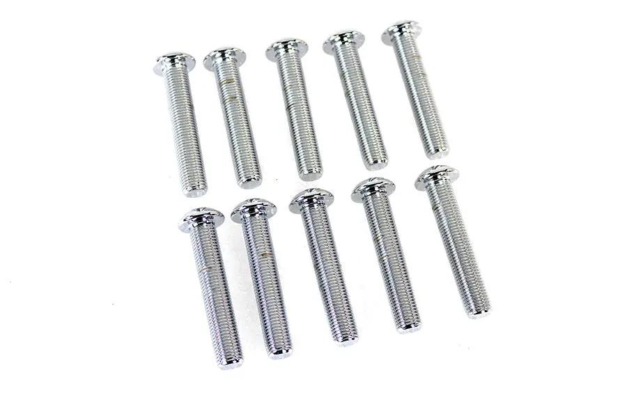 Colony BHC-824 Allen Button Head Screws, 3/8 inch-24 x 2 inch, Chrome Finish by Colony