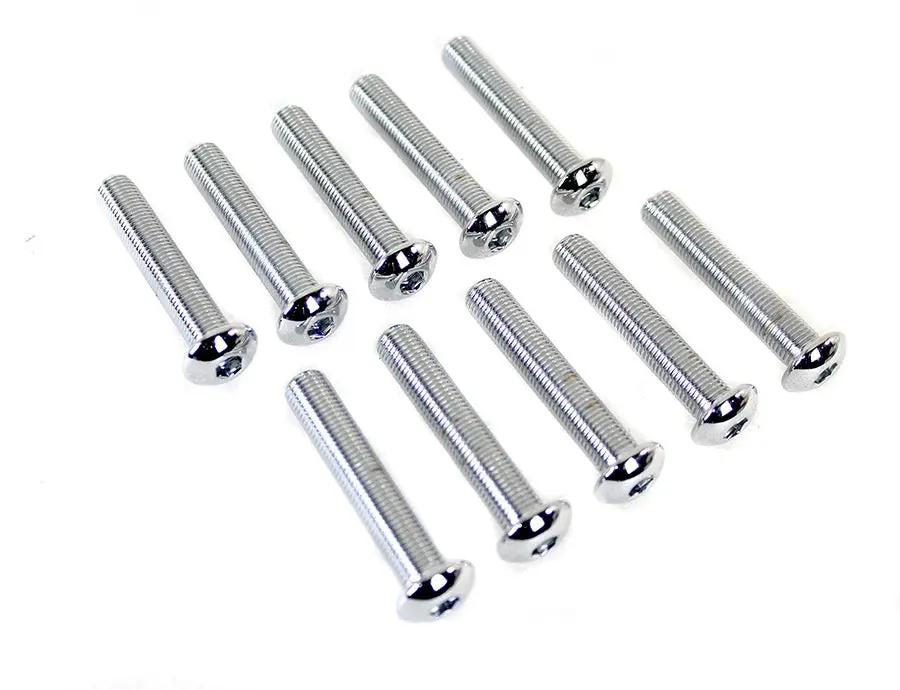Colony BHC-824 Allen Button Head Screws, 3/8 inch-24 x 2 inch, Chrome Finish by Colony