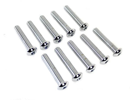 Colony BHC-824 Allen Button Head Screws, 3/8 inch-24 x 2 inch, Chrome Finish by Colony