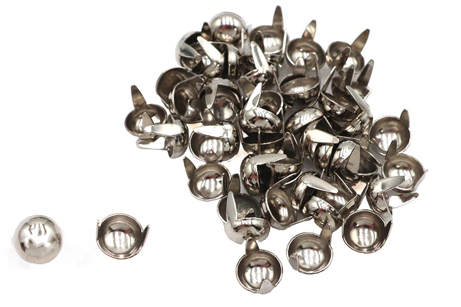 Standard Rivet 3/8 Inch Round Saddlebag Spot Nickel (Part #203 4/16)