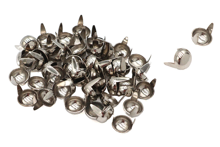 Standard Rivet 3/8 Inch Round Saddlebag Spot Nickel (Part #203 4/16)