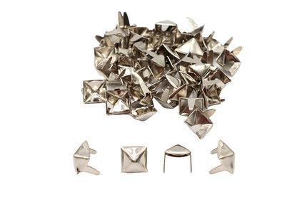 Standard Rivet 3/8 Inch Pyramid Saddlebag Spots Bright Nickel
