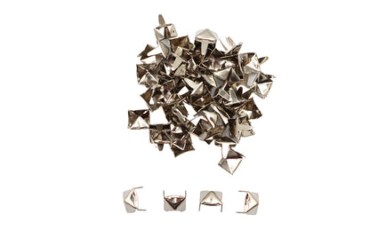 Standard Rivet 3/8 Inch Pyramid Saddlebag Spots Bright Nickel