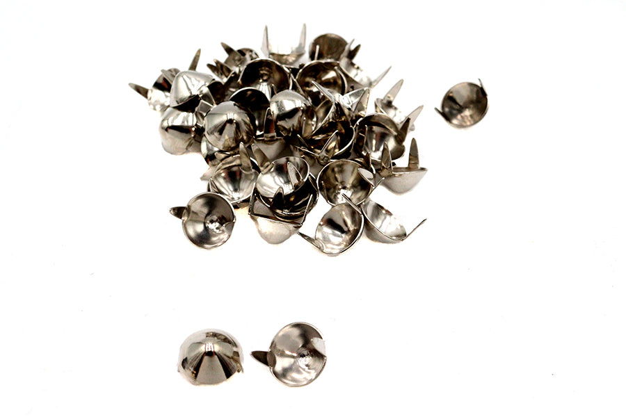 Standard Rivet 404 Bright Nickel 7/16 inch Pointed Saddlebag Spot for Harley Davidson and Custom Motorcycles
