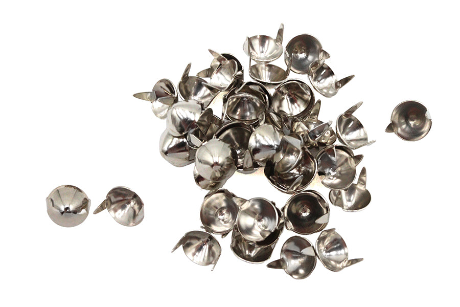 Standard Rivet 404 Bright Nickel 7/16 inch Pointed Saddlebag Spot for Harley Davidson and Custom Motorcycles