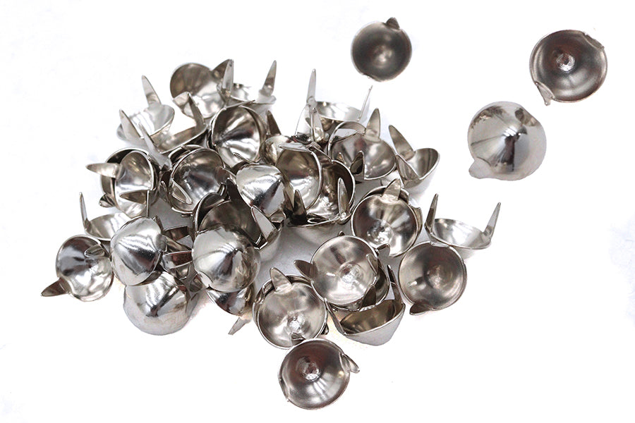 Standard Rivet 404 Bright Nickel 7/16 inch Pointed Saddlebag Spot for Harley Davidson and Custom Motorcycles