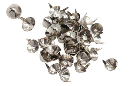 Standard Rivet 404 Bright Nickel 7/16 inch Pointed Saddlebag Spot for Harley Davidson and Custom Motorcycles