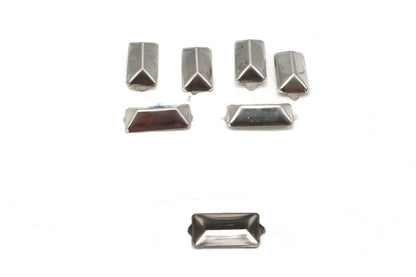 V-Twin 3/4 Inch Oblong Bevel Saddlebag Spots Nickel - Part 3160