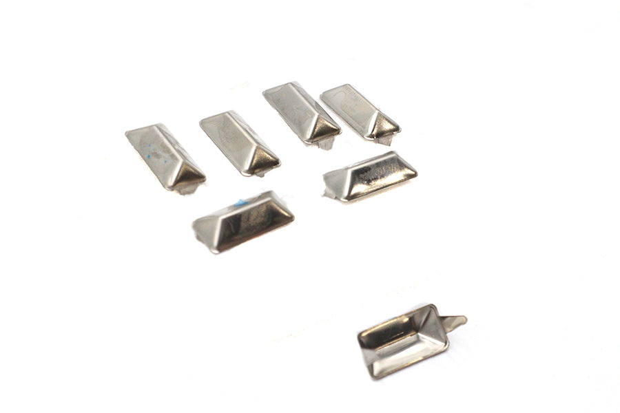V-Twin 3/4 Inch Oblong Bevel Saddlebag Spots Nickel - Part 3160