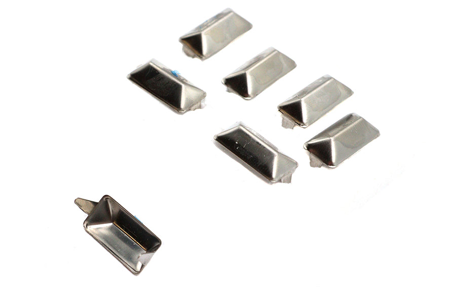 V-Twin 3/4 Inch Oblong Bevel Saddlebag Spots Nickel - Part 3160