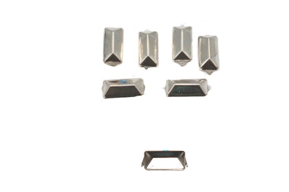 V-Twin 3/4 Inch Oblong Bevel Saddlebag Spots Nickel - Part 3160