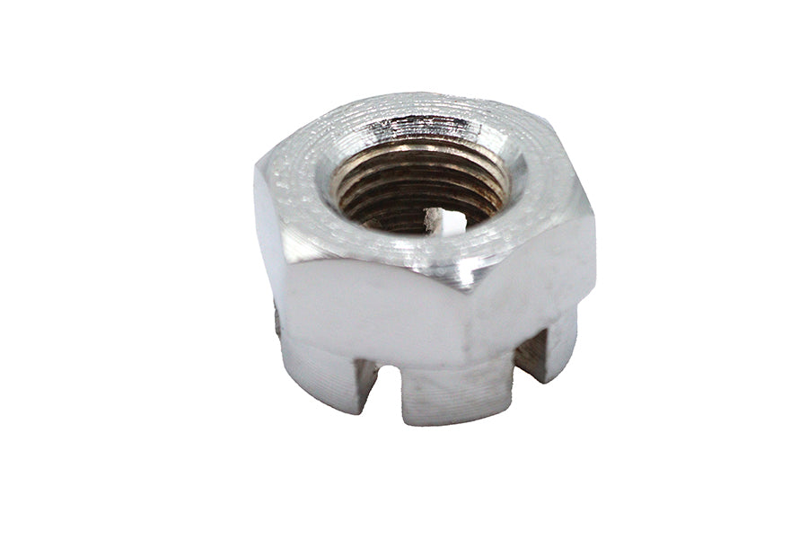 V-Twin Chrome Front Axle Nut for Harley Davidson FXST and FLST Models