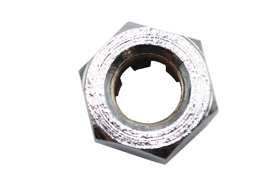 V-Twin Chrome Front Axle Nut for Harley Davidson FXST and FLST Models