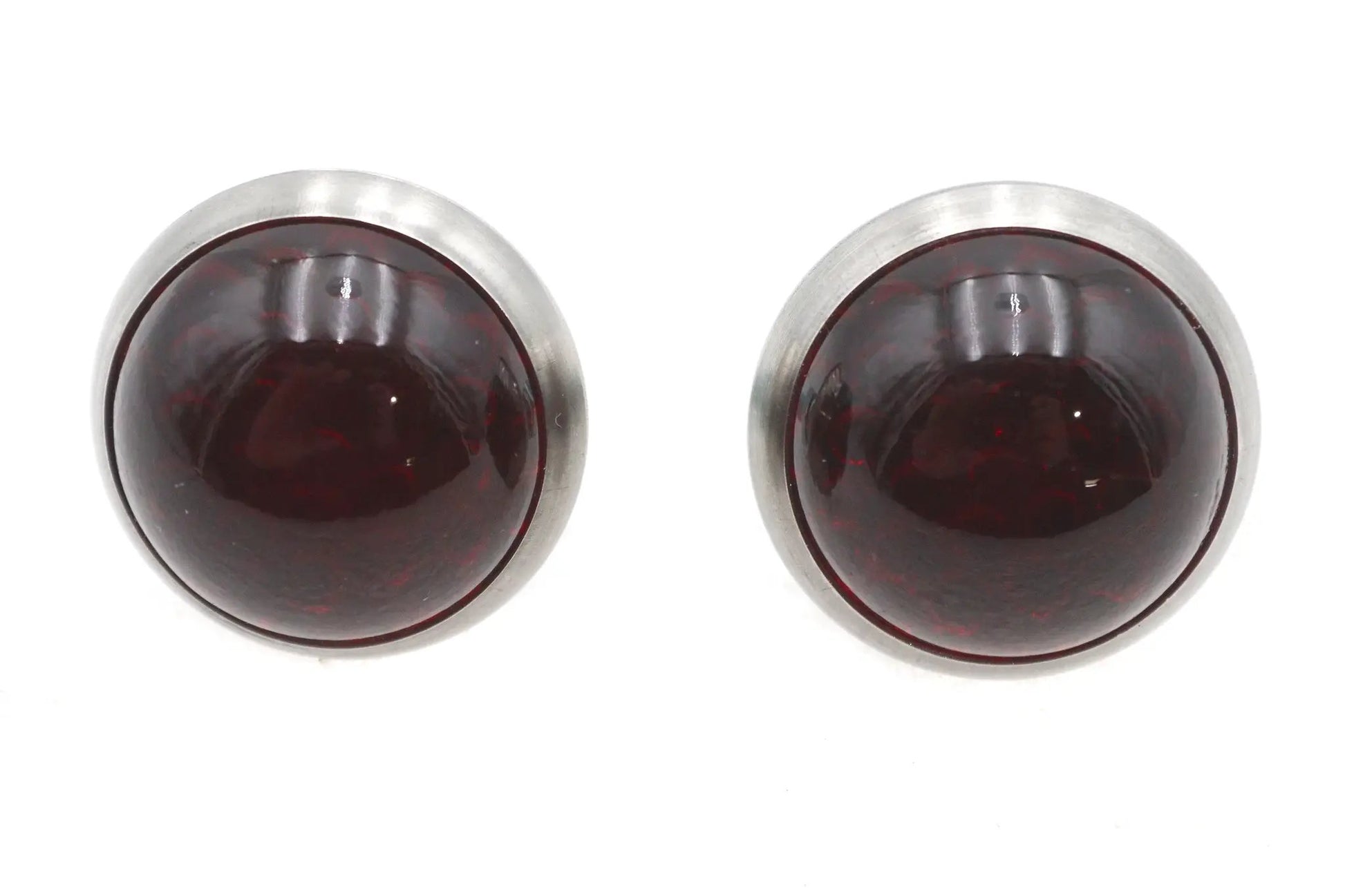 V-Twin License Plate Frame Reflectors Red Glass - Pair for Enhanced Motorcycle Visibility by V-Twin