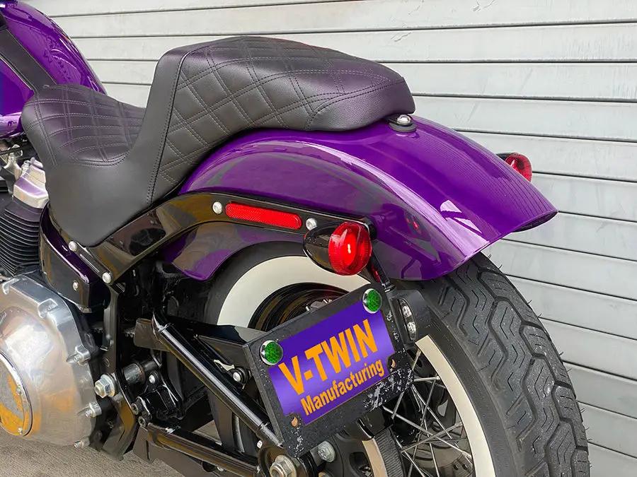 V-Twin License Plate Frame Reflectors - Green Glass for Enhanced Motorcycle Visibility by V-Twin