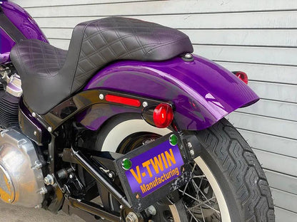 V-Twin License Plate Frame Reflectors - Green Glass for Enhanced Motorcycle Visibility by V-Twin