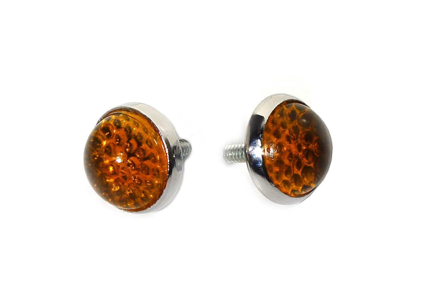 V-Twin License Plate Frame Reflectors Amber Glass - Safety and Visibility Enhancement