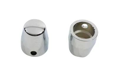 V-Twin Chrome Rear Axle Caps Smooth Style for Harley Davidson FLST (1987-1996) by V-Twin