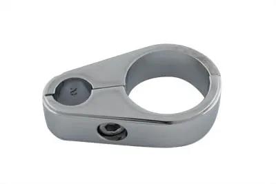 V-Twin Chrome Cable Clamp 1 Inch - Secure Clutch Cable Mounting by V-Twin