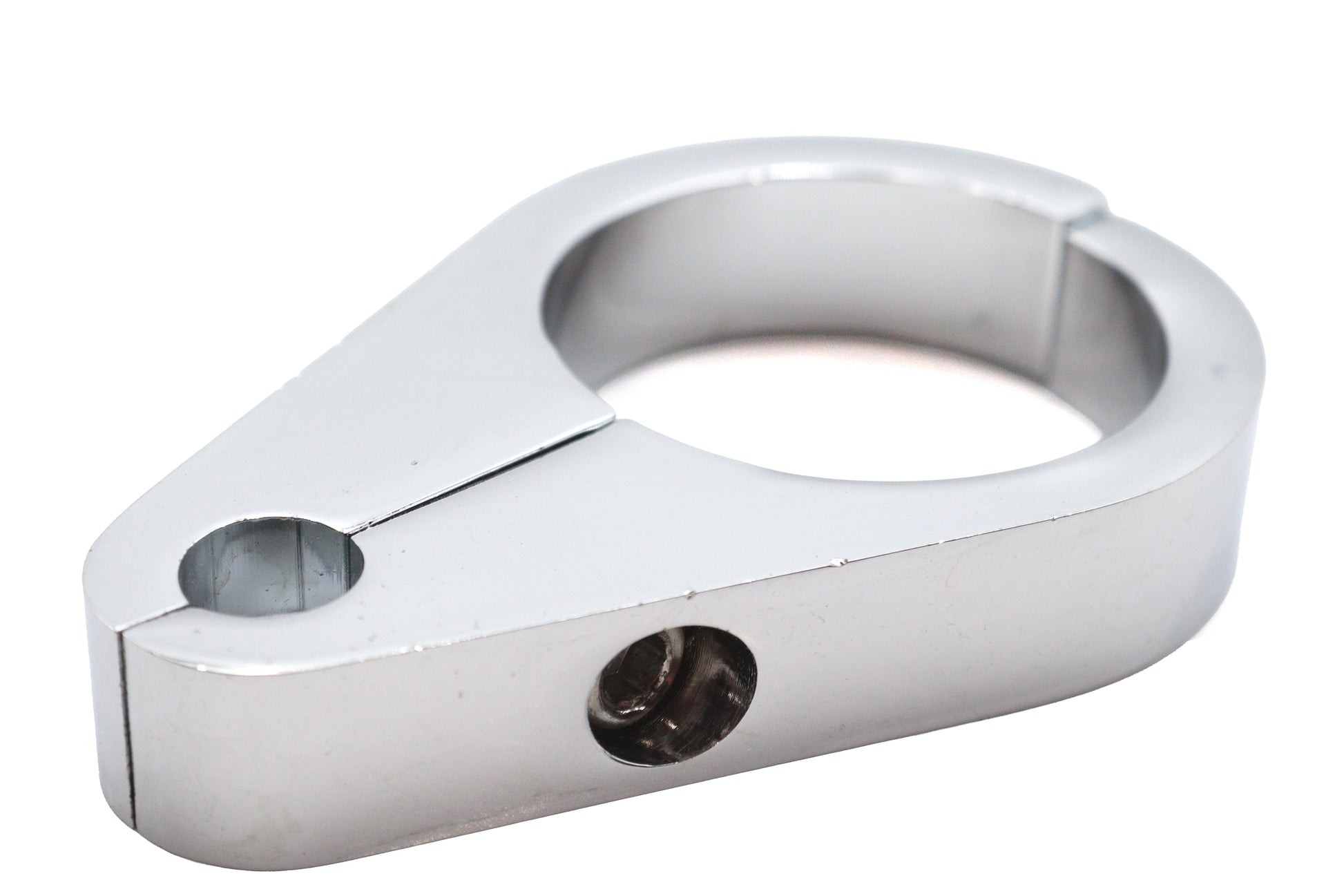 V-Twin 39mm Chrome Speedometer Cable Clamp - Secure Your Motorcycle Speedometer