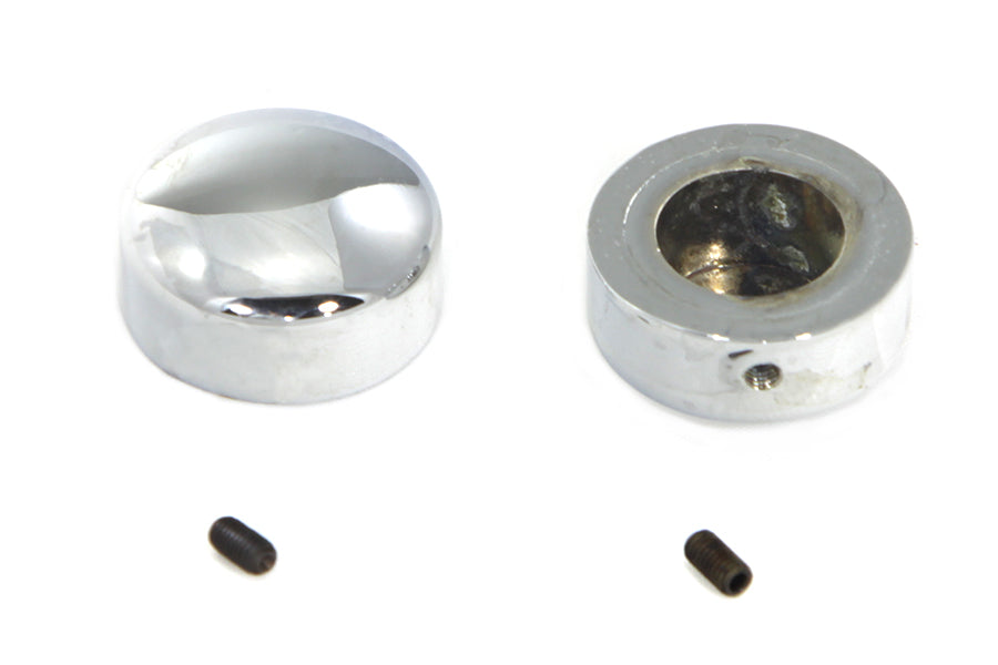 V-Twin 3/8 Inch Socket Bolt Cover Set Chrome – Dome Nut Cover for Hex Nuts and Cap Screws