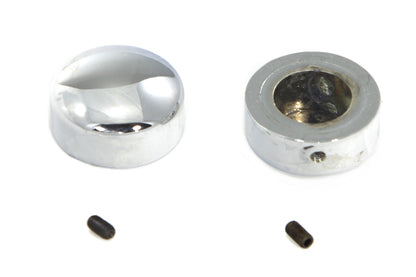 V-Twin 3/8 Inch Socket Bolt Cover Set Chrome – Dome Nut Cover for Hex Nuts and Cap Screws