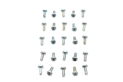 V-Twin M38D7500C Zinc Handlebar Switch Kit Screws - Pack of 25 for Harley Davidson