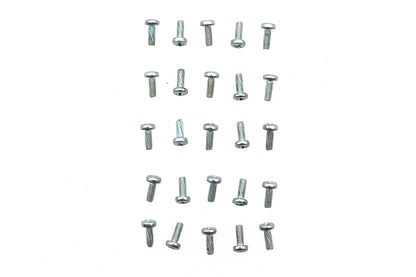 V-Twin M38D7500C Zinc Handlebar Switch Kit Screws - Pack of 25 for Harley Davidson
