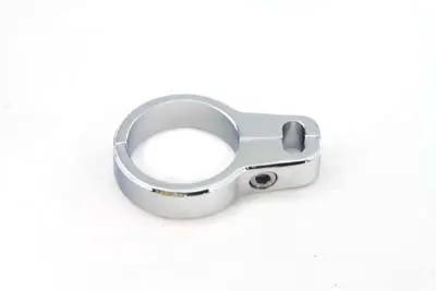 V-Twin Chrome Cable Clamp 1-1/4 inch with Slot for 2 Cables by V-Twin