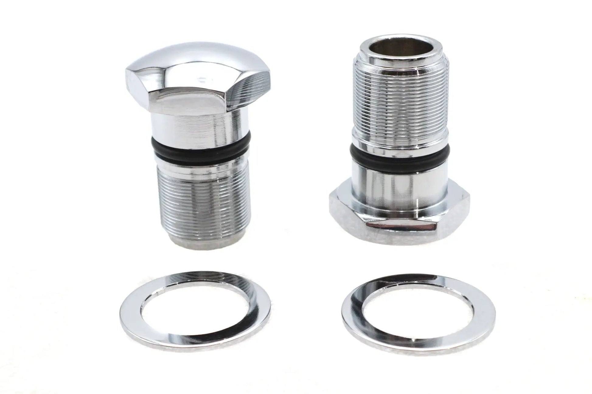V-Twin 35mm Fork Tube Plug Set Chrome for Harley Davidson FX Models by V-Twin