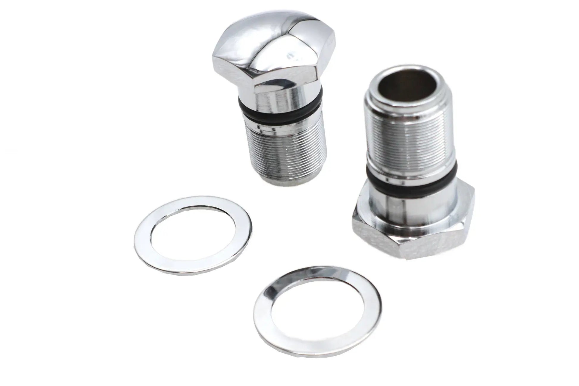 V-Twin 35mm Fork Tube Plug Set Chrome for Harley Davidson FX Models by V-Twin