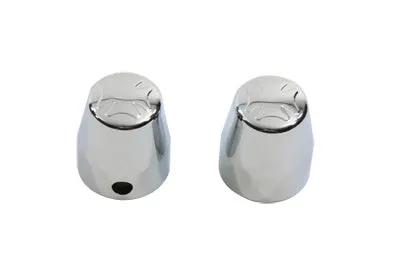 V-Twin Chrome Rear Axle Nut Caps Maltese Style for Harley Davidson FXST (1987-2006) by V-Twin