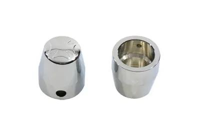 V-Twin Chrome Rear Axle Nut Caps Maltese Style for Harley Davidson FXST (1987-2006) by V-Twin