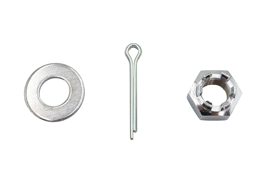 V-Twin Chrome Axle Nut Kit Castle Style 5/8 - 18 UNF for Harley Davidson FXST (1989-1998)