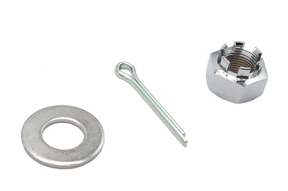 V-Twin Chrome Axle Nut Kit Castle Style 5/8 - 18 UNF for Harley Davidson FXST (1989-1998)