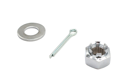 V-Twin Chrome Axle Nut Kit Castle Style 5/8 - 18 UNF for Harley Davidson FXST (1989-1998)