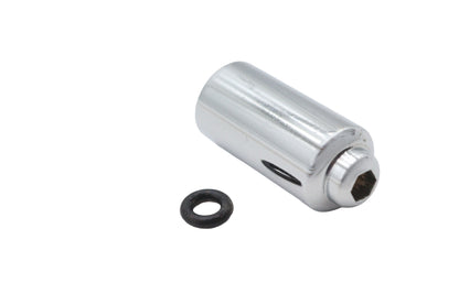 V-Twin Chrome Valve Stem Cover for Custom Tire Tubes – Durable and Stylish Motorcycle Part