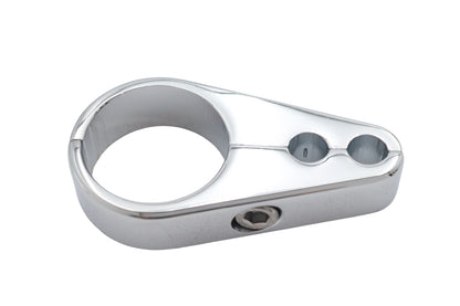 V-Twin Dual Throttle Cable Clamp Chrome - 1 Inch Inner Diameter
