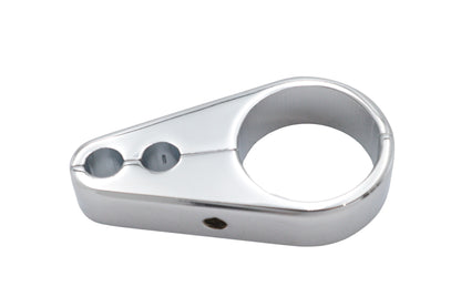 V-Twin Dual Throttle Cable Clamp Chrome - 1 Inch Inner Diameter