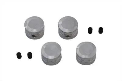 V-Twin Chrome Grooved Head Bolt Cover Set for Harley Davidson FLST (Part #74685) by V-Twin