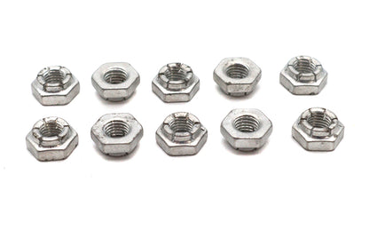 V-Twin 70997994 Flexloc Nut 1/4 inch-28 with Cadmium Finish
