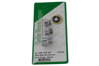 Gardner-Westcott Oil Pump Plug Set Allen Type for Harley Davidson FL (1970-1979)