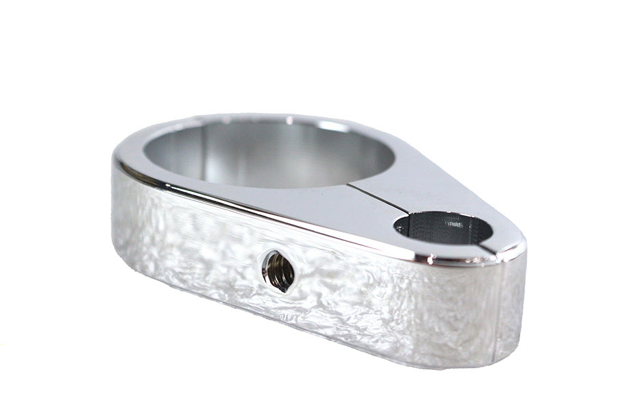 V-Twin Chrome Clutch Cable Clamp 1-1/4 inch - Durable Frame Tube Securing Accessory