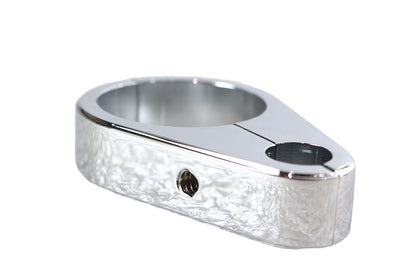 V-Twin Chrome Clutch Cable Clamp 1-1/4 inch - Durable Frame Tube Securing Accessory